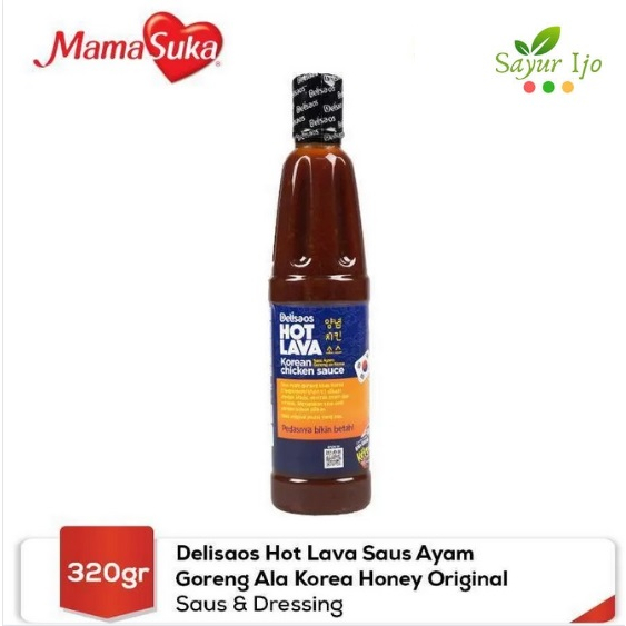 

Mamasuka Delisaos Hot Lava Original 320 Gram / Botol Saus Ayam Goreng Bumbu Masakan Sauce Instant