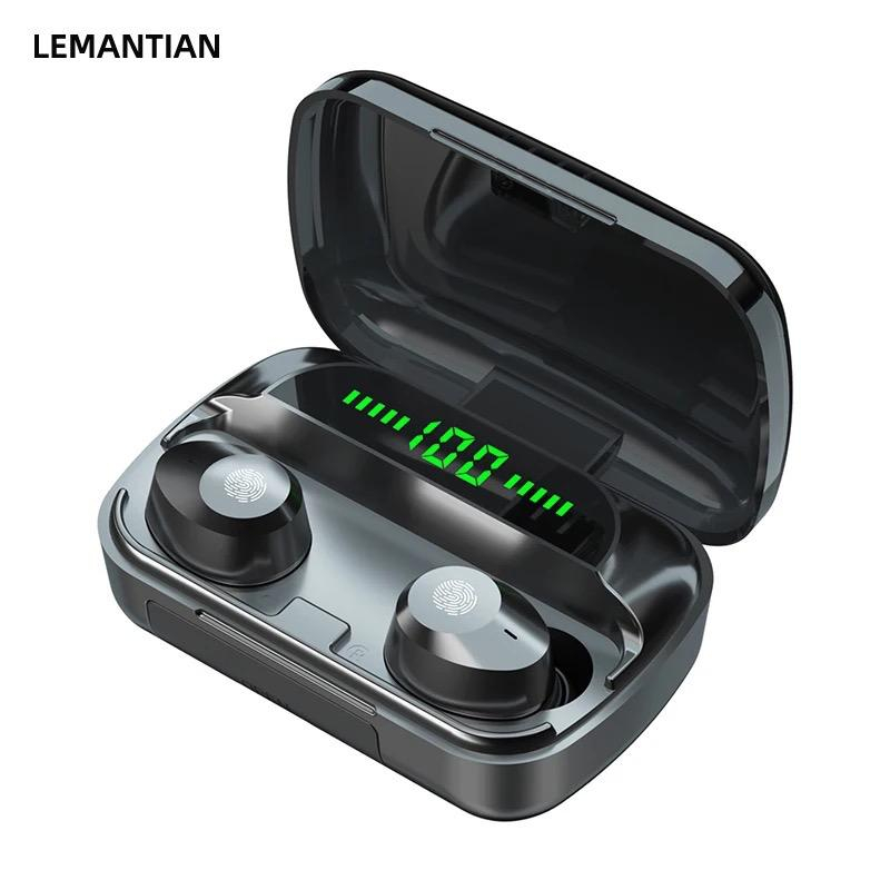 (NC) M5 TWS Earphone In-Ear Gaming Olahraga Musik BT 5.2 Nirkabel Stereo 9D Earbud Headset Latensi Rendah