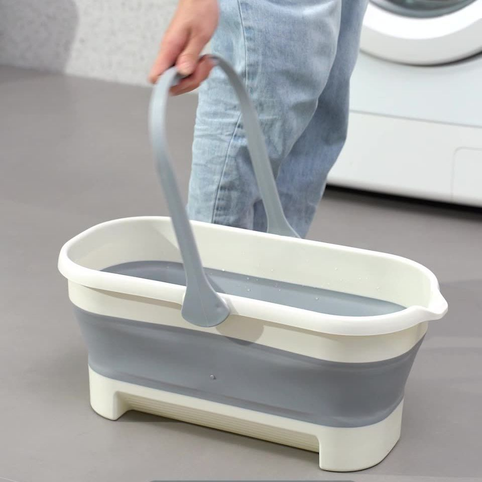 Baskom Ember Lipat Water Bucket Collapsible 10 Liter - ST01 - Gray
