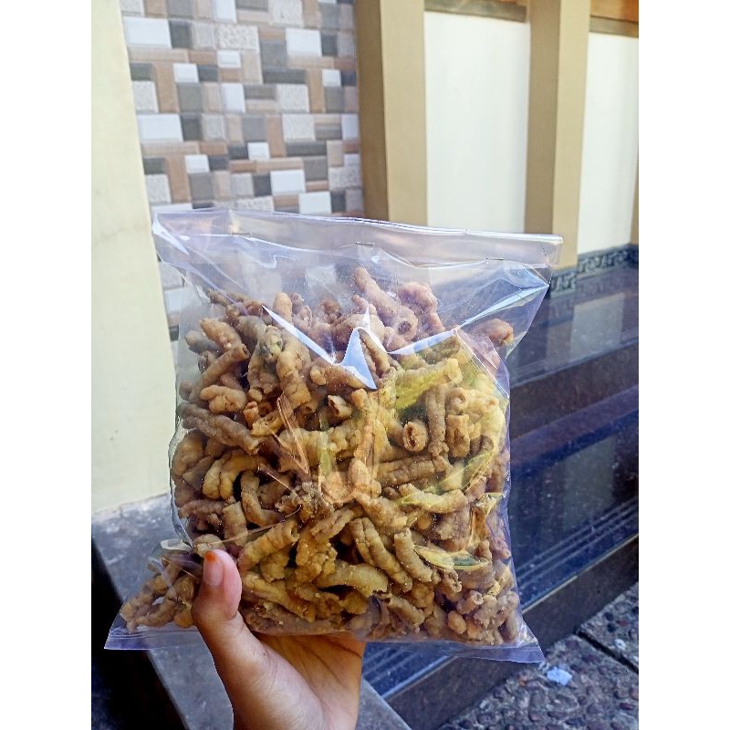 

Keripik usus ayam// usus ayam crispy