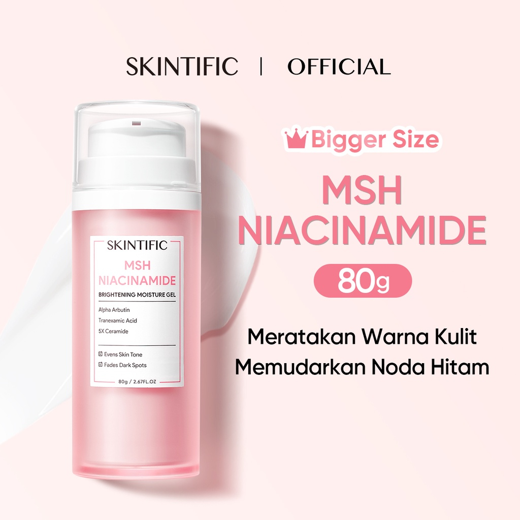 SKINTIFIC 5X Ceramide Barrier Repair | MSH Niacinamide Brightening Moisture Gel 80gr Moisturizer BPOM