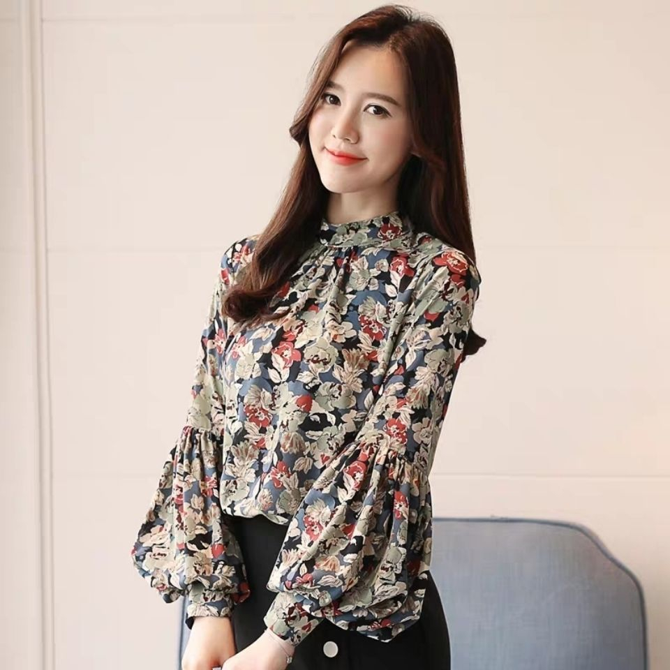 KMJ1, Top Blouse Kemeja Loose Perempuan Dewasa Fashion Korea Lengan Ballon Ariana