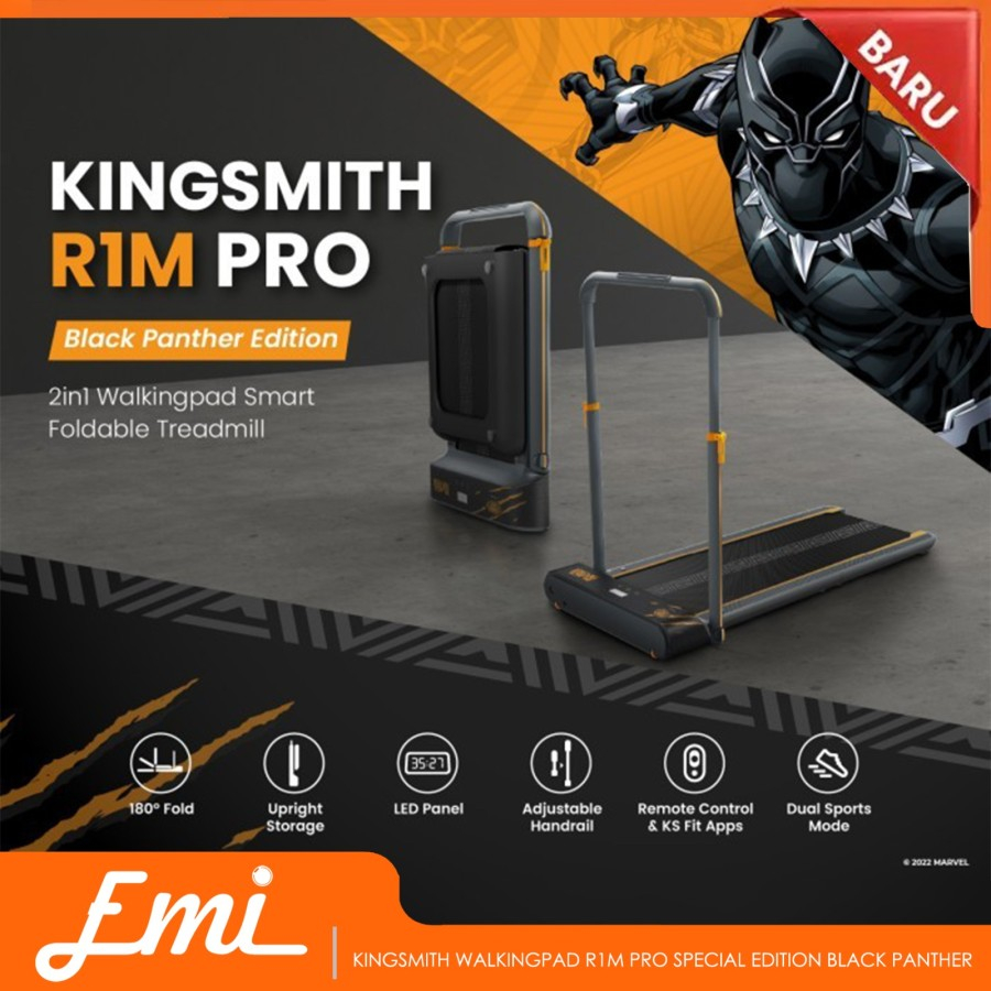 Kingsmith WalkingPad R1M PRO SPECIAL EDITION BLACK PANTHER Treadmill