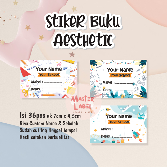 Harga stiker buku aesthetic nama Terbaru Sep 2024 |BigGo Indonesia