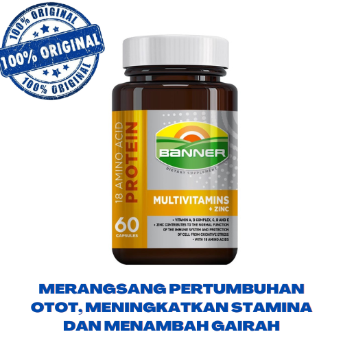 BANNER PLUS GOLD NEW FORMULA  isi 60  kapsul- multivitamin dan mineral ayam