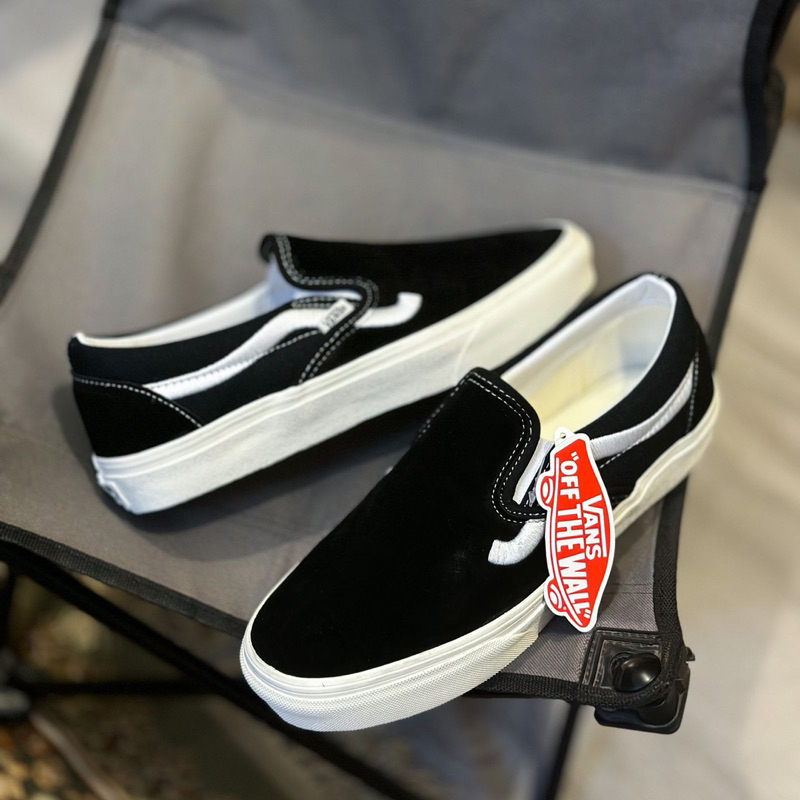 Vans Slip On Side Stripe Black White Original