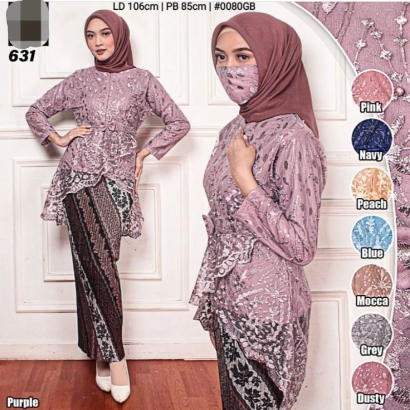 Baju Burkat Wanita/ Baju Kebaya Burkat / Set kebaya Burkat wanita terbaru/Set kebaya muslimah/ Set k