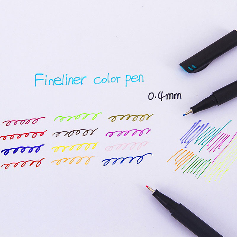 Pena Warna Gambar 48 Warna Drawing Pen Fine Point Art Watercolor 0.4mm 48 Color