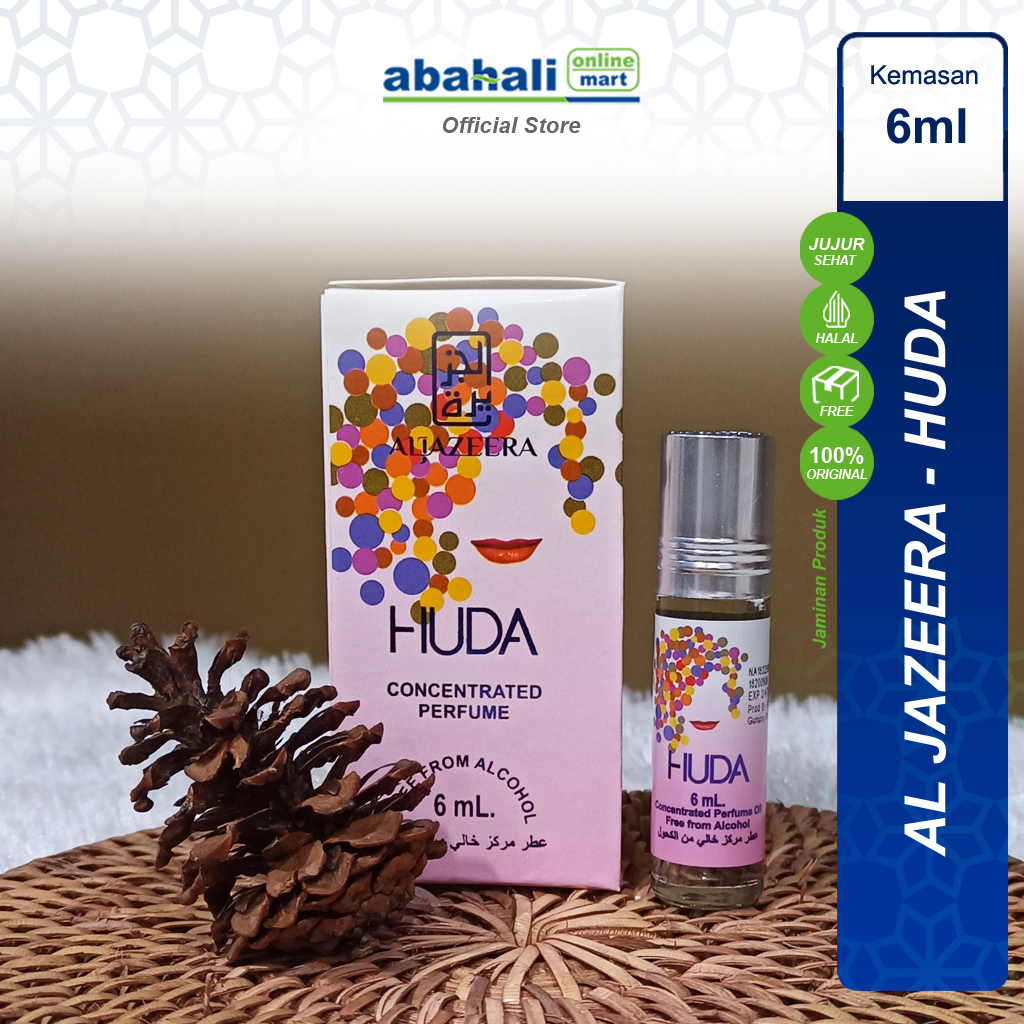 Parfum Huda Al Jazeera Non Alkohol Aroma Permen Karet Bubble Bubel Gum Roll on Minyak Wangi 6ml Roll