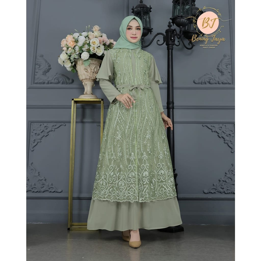 Dress serut satin remaja wanita casual hangout ootd style kondangan fashion muslim bahan satin silk 