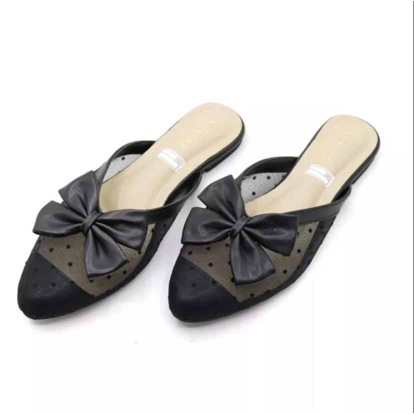 Alas cokoer -slop flatshoes wanita brukat ET 02 Terbaru