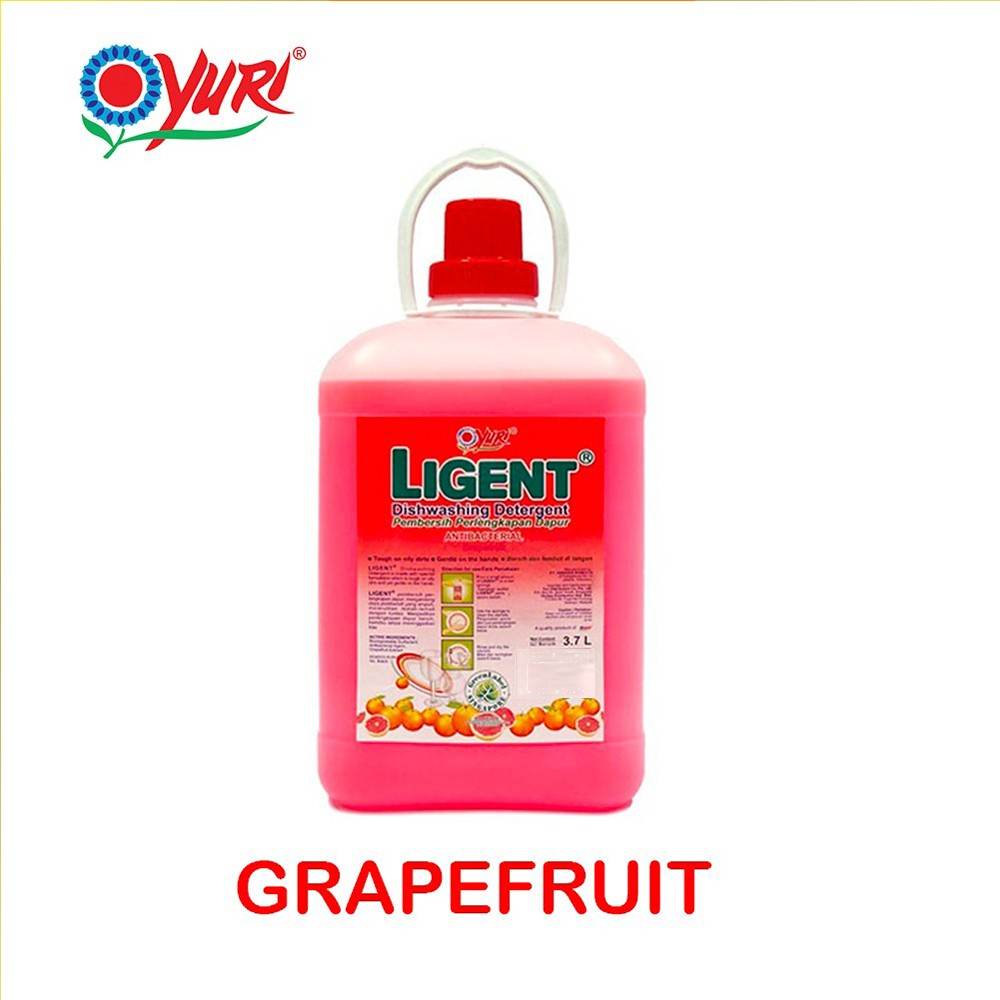 Yuri Ligent Sabun Cuci Piring Anti Bacterial Dishwashing Detergent 3.7 Liter - Tersedia Pilihan Aro