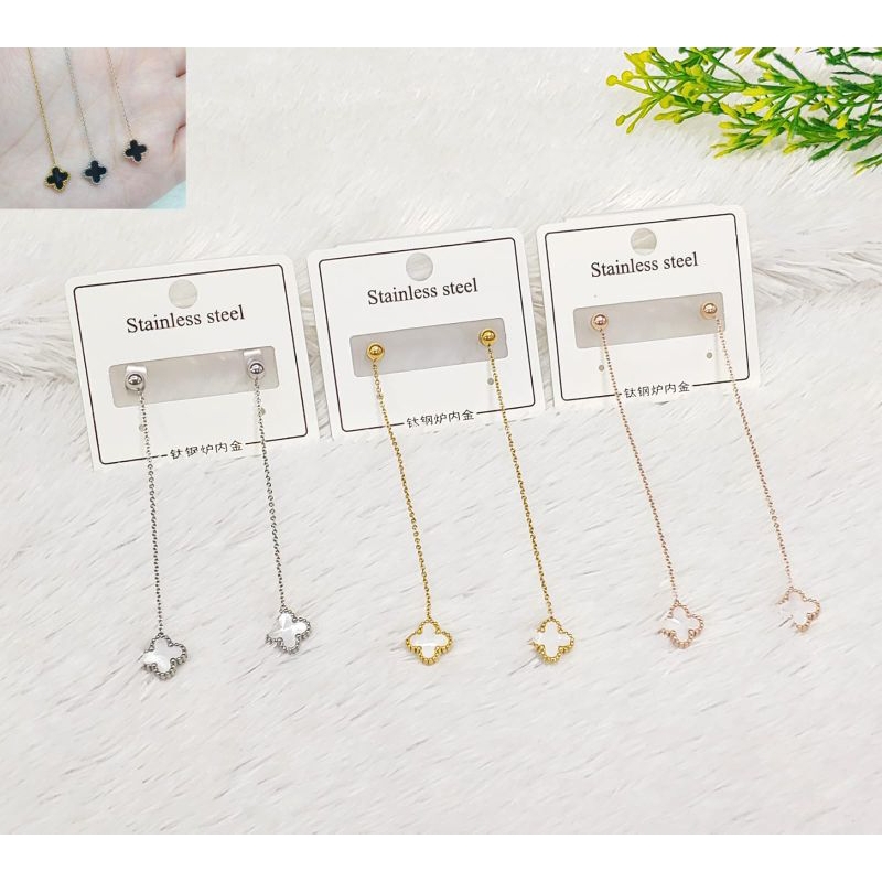 Anting tusuk Panjang tifany titanium anti karat anti luntur