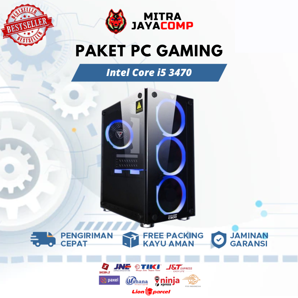 PC Gaming Core i5 3470 RAM 16GB GTX 1650 HDD SSD Garansi 1 tahun