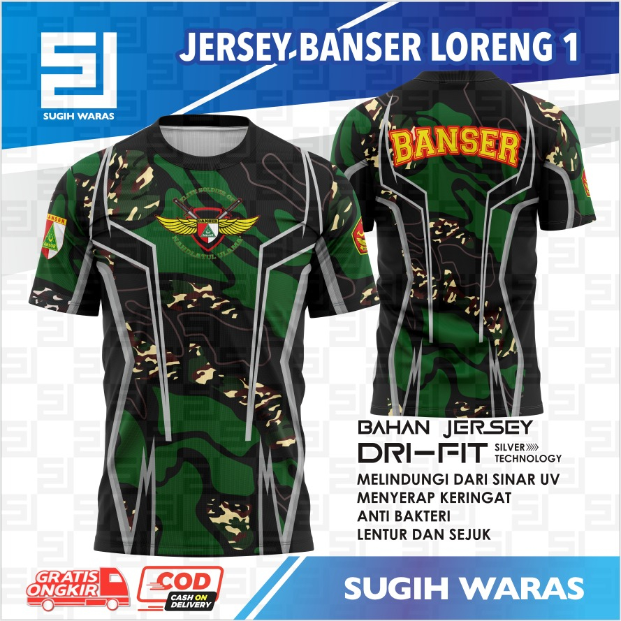 JERSEY BANSER / KAOS BANSER 01 / DRY FIT BANSER LORENG / JERSEY LORENG BANSER LENGAN PENDEK