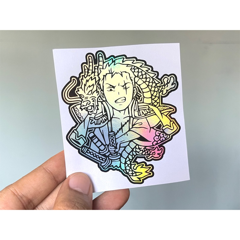 

Stiker One Piece Zoro Monochrome Hollographic