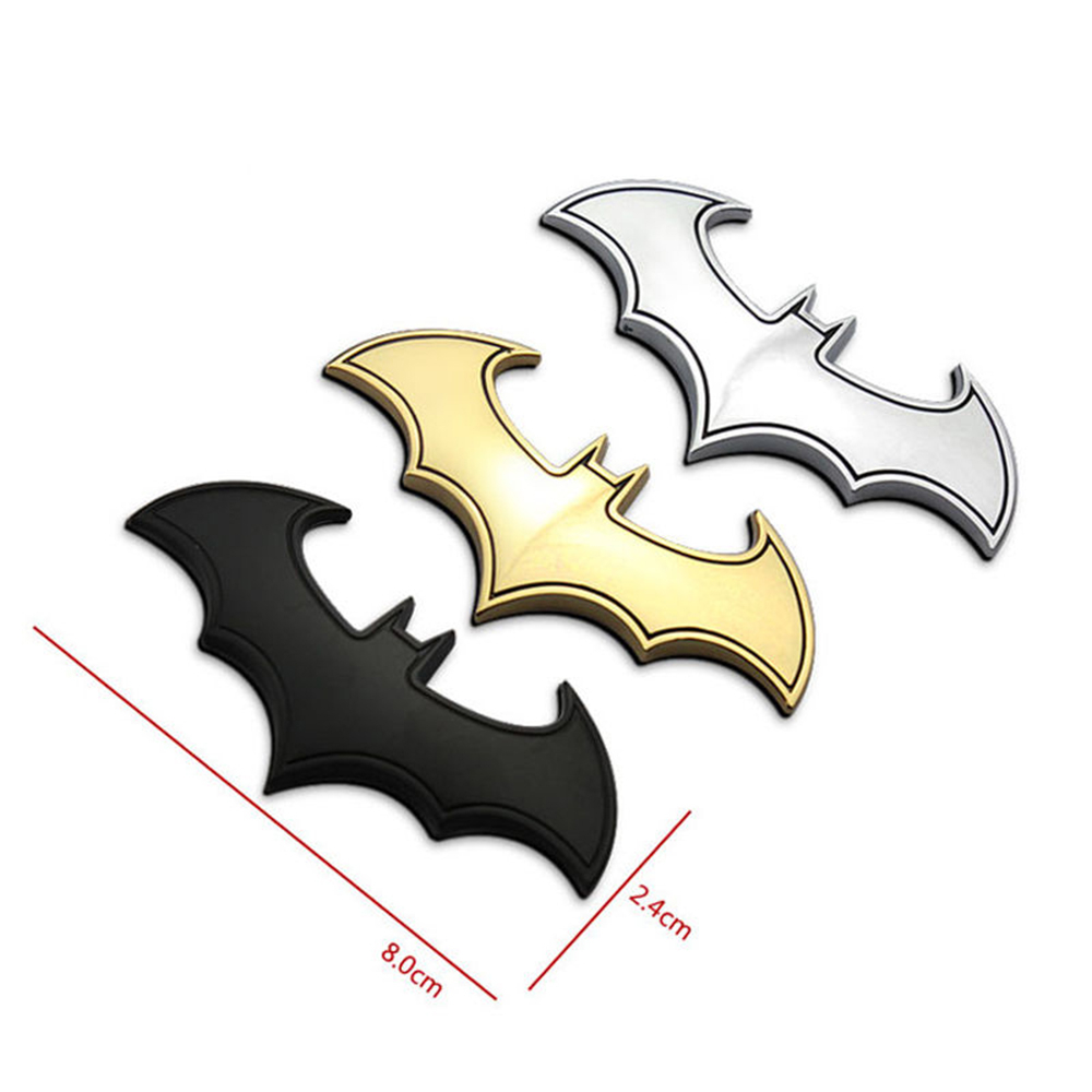 3D Metal Bat Auto Logo Car Sticker Metal Batman Emblem