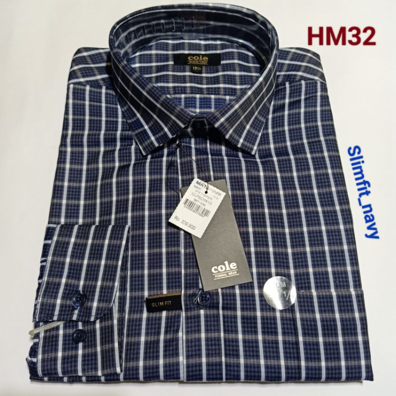 SLIMFIT, Kemeja lengan panjang Pria merek COLE