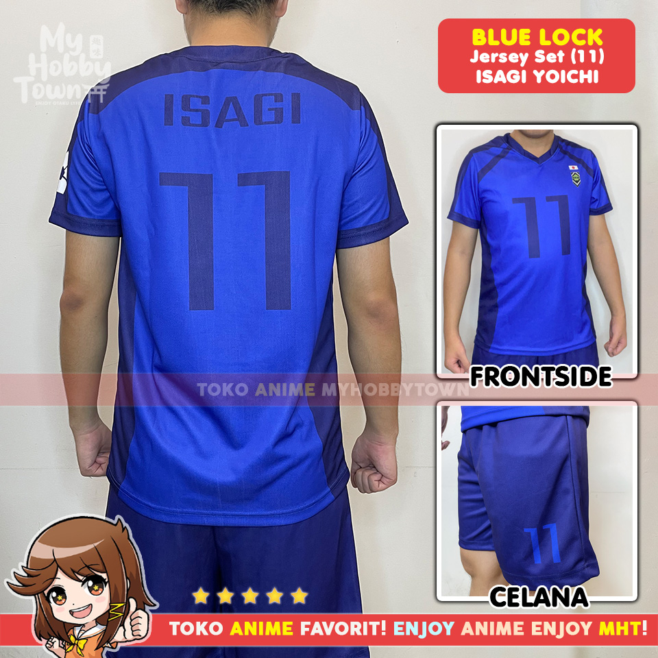 Kostum Jersey Blue Lock No. 11 Yoichi Isagi Anime Cosplay