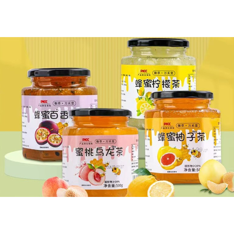 honey citron tea minuman sari buah asli yuzu/peach/honey lemon/passion fruit tea