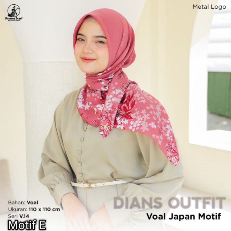 Umama - Voal Japan PART 2 Print LC Kerudung Motif Segi Empat Umama Scarf Original