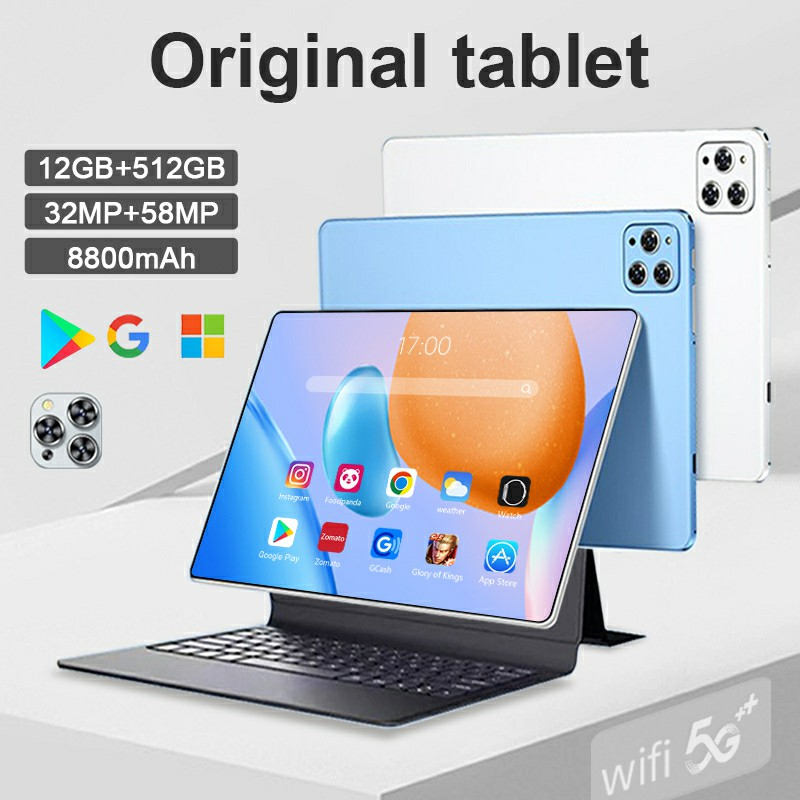 【Bisa COD】Galaxy tablet PC Asli Baru tablet murah 12GB RAM + 512GB ROM Android Tablet PC 8.1 Inch Besar Wifi 5G Dual SIM Tablet PC Android Tab tablet pc windows 10
