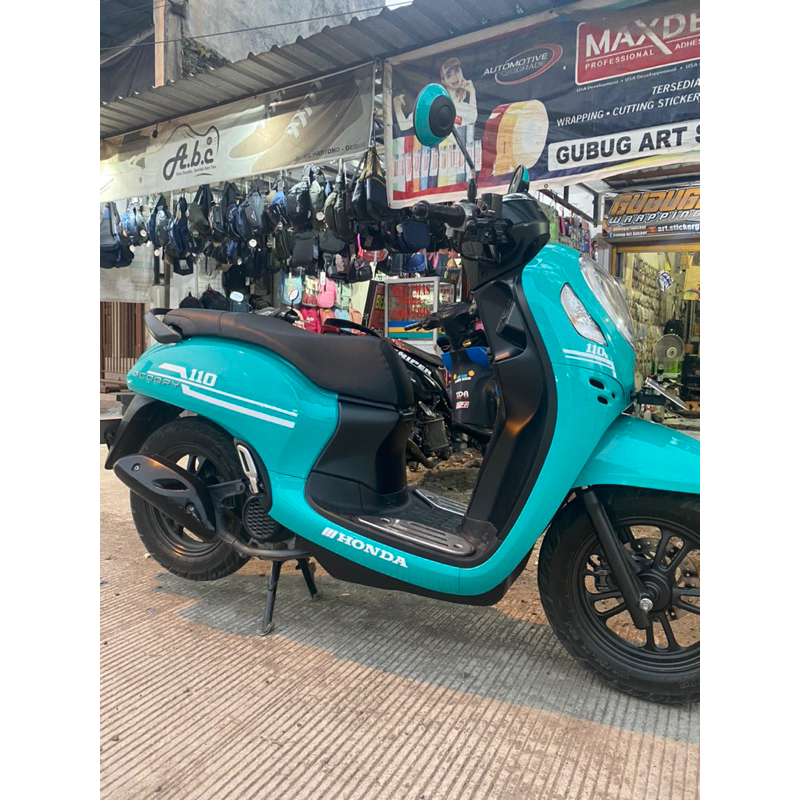 cuting stiker scoopy striping scoopy keren simple