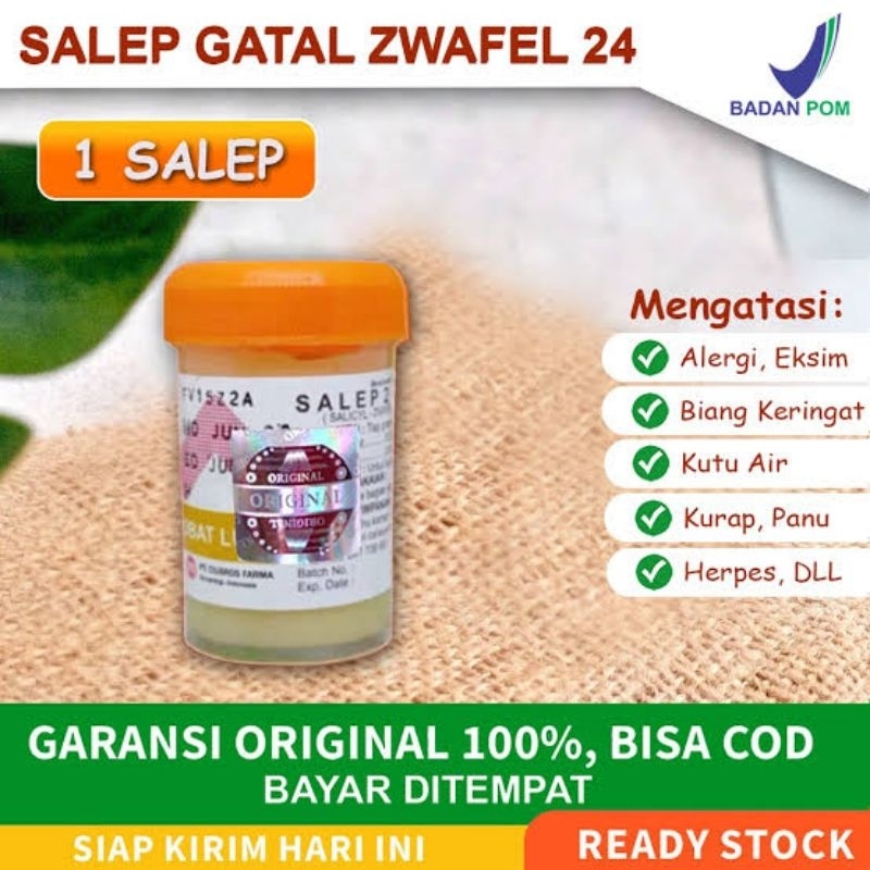 BPOM Salep Gatal Zwafel 24 Orginal Obat Gatel Selangkangan Skabies Eksim Biang Keringat Scabies