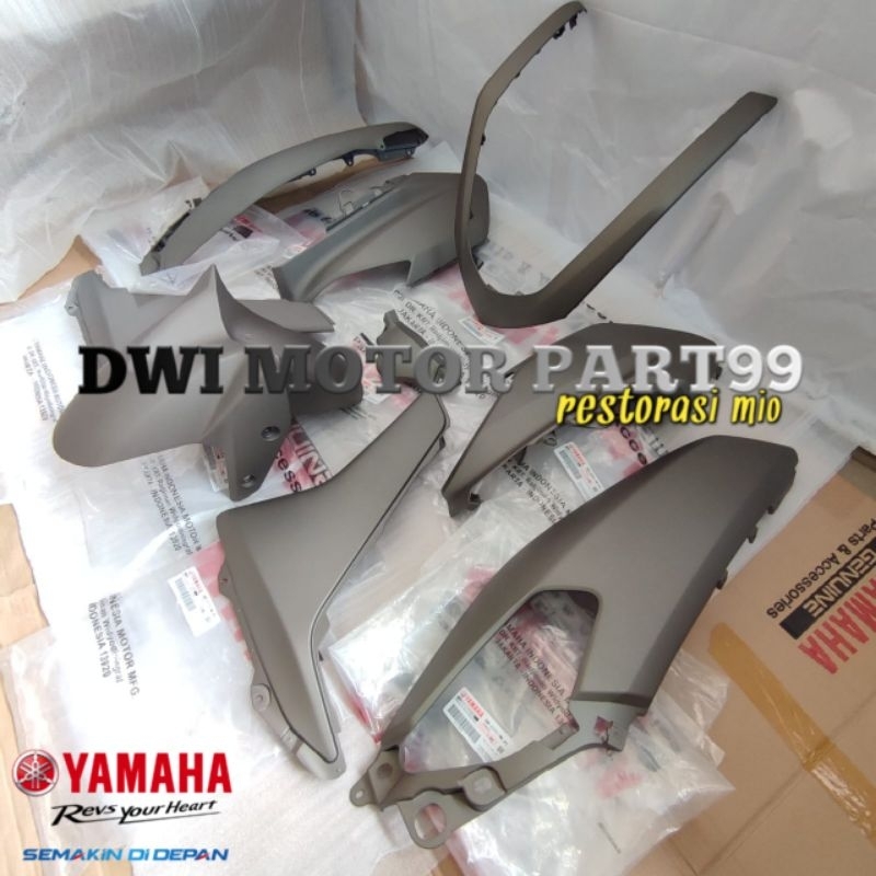 FULL SET BODY HALUS NMAX N MAX 2DP-P2 OLD ABU ABU DOFF 2016-2017 ORIGINAL YAMAHA