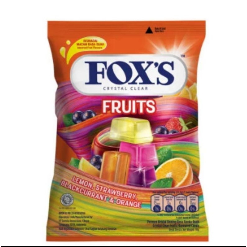 

1 pak permen Fox's foxs fruit oval candy - berries oval candy