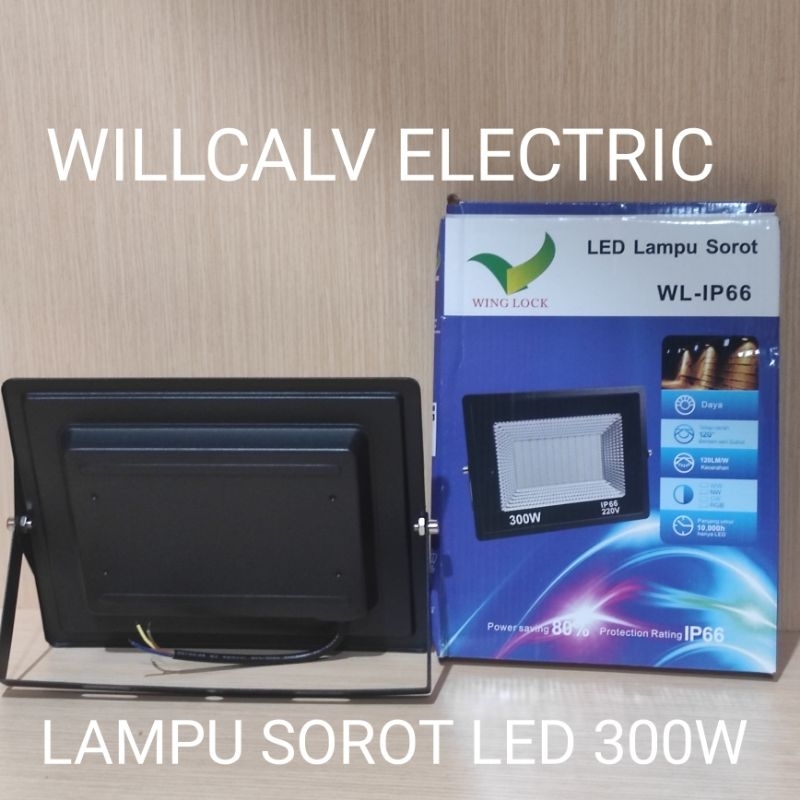 Lampu sorot led 300w 300 watt WING LOCK IP66 cahaya putih 6500K