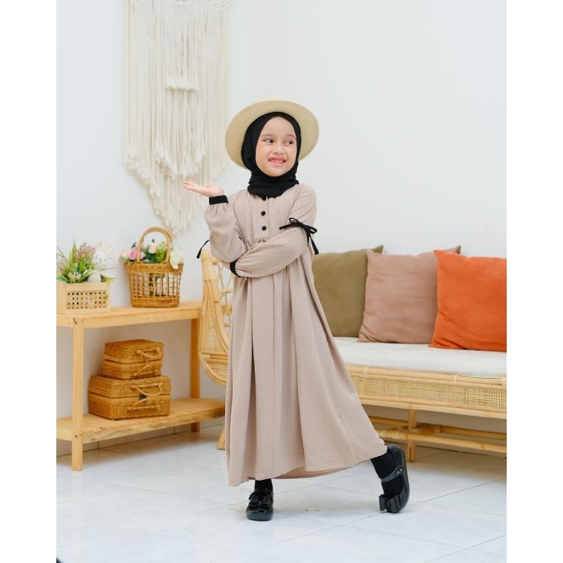 SYAKILLA MINI DRESS ANAK REMAJA TANGGUNG 10 -14 TAHUN/GAMIS ANAK MALAYSIA CRINKLE AIRFLOW KEKINIAN 2024/BAJU MUSLIM ANAK VIRAL 2023/FAR MOSLEMSTORE