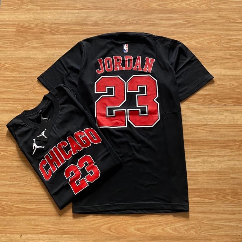 BAJU KAOS CHICAGO A'IR JORDAN 23 BLACK UNISEX