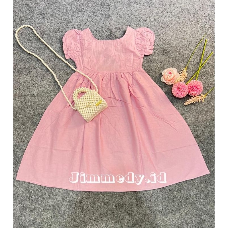 Jimmedy.id - Dress X Anak Perempuan Umur 3-7 Tahun Bahan Katun