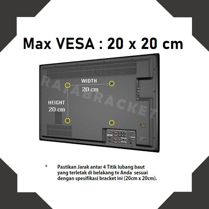 Bracket Breket Braket TV Lengan 22 24 27 29 32 40 inch Waterpass, 6 Arah Maju mundur Belok kanan kiri
