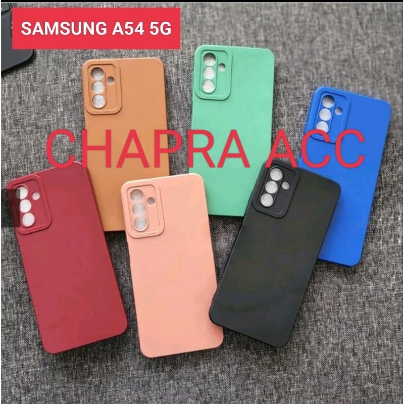 Soft case/slikon terbaru type Hp Samsung A54 5G macaron pro camera/kamera