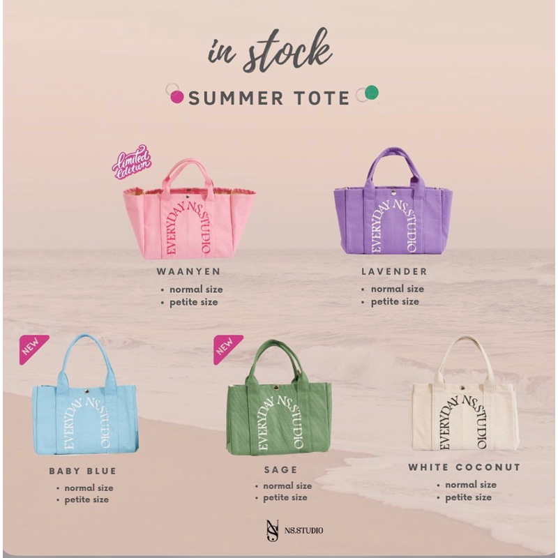 [Ready] NS Studio Summer Tote Bag | 100% Ori