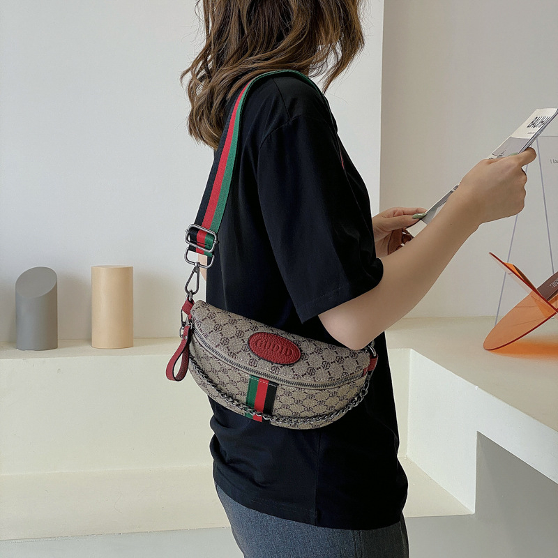 Tas wanita baru musim gugur dropshipping, tas dada mode Korea, tas pinggang, tas tangan broadband serbaguna, bahu lintas tubuh