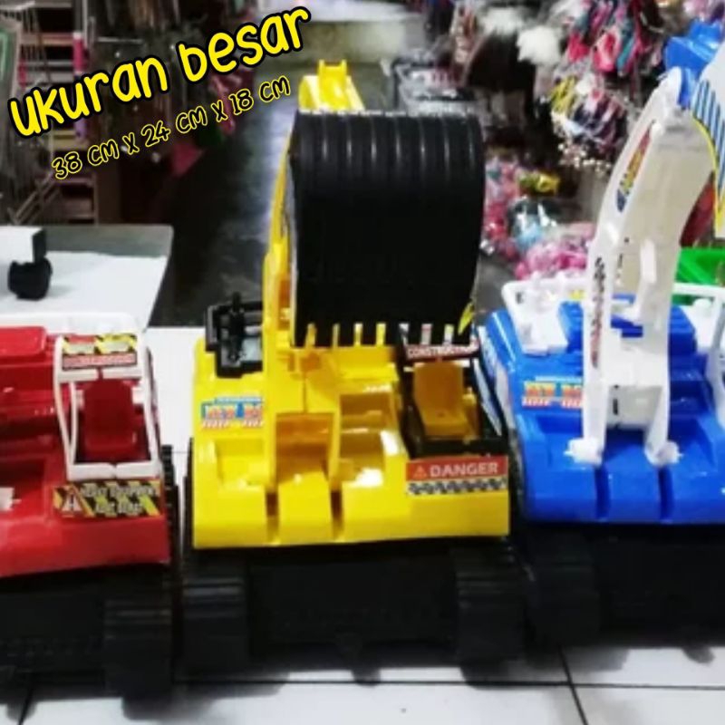 mainan anak laki laki mobil keruk bego excavator ukuran besar