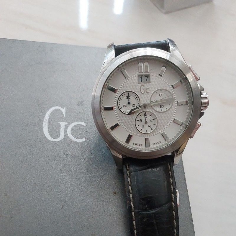 jam tangan chronograph original GC 30004G Swiss ronda preloved second bekas