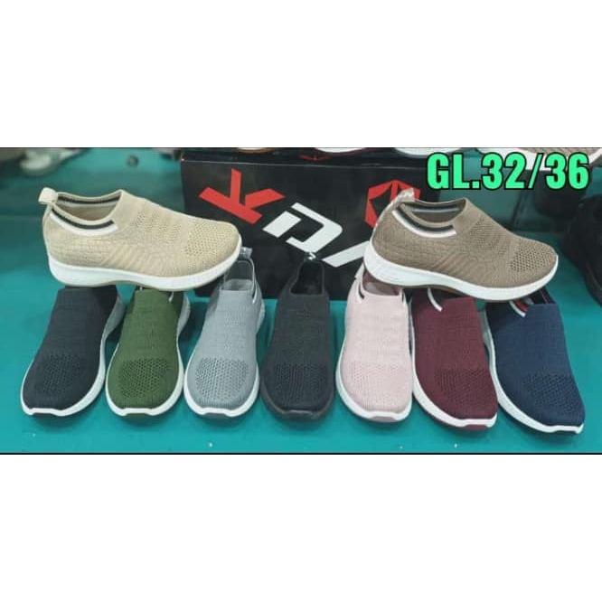 size 32-36 SEPATU IMPORT ANAK SEPATU RAJUT ANAK SEPATU SLIP ON ANAK MERK KDM
