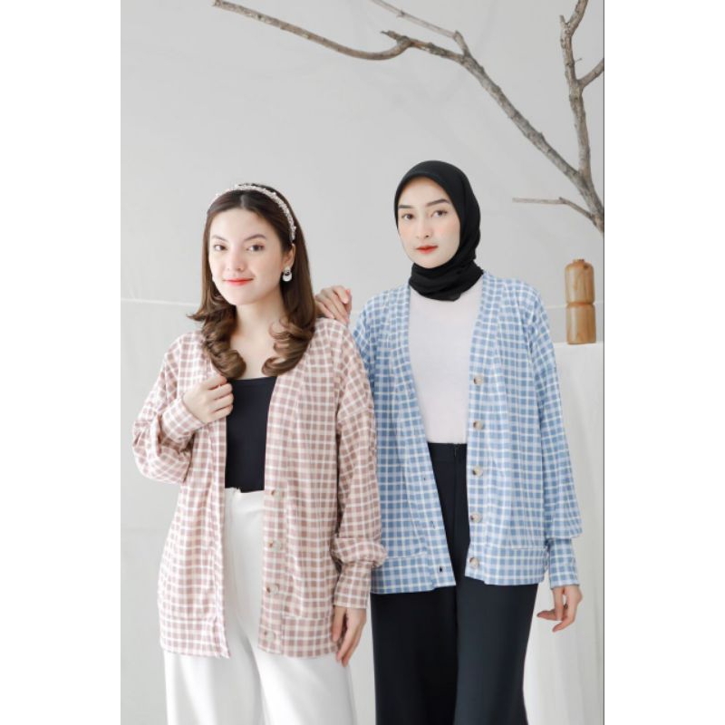 Cardigan Wanita GRESIA CARDY Rajut Korean Style Kardigan Pakaian Korea Oversize Knit Panjang Jumbo K