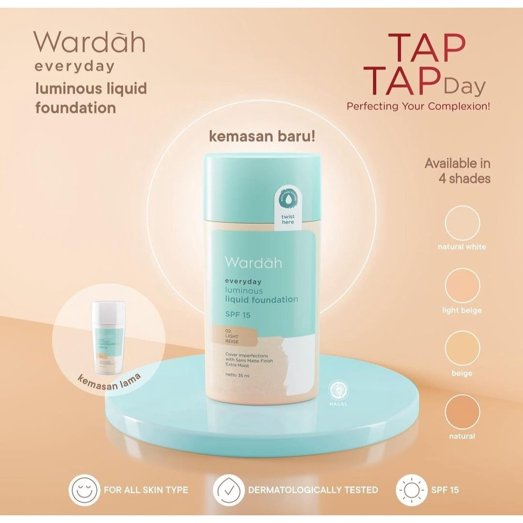 Wardah Everyday Luminous Liquid Foundation - 40ml