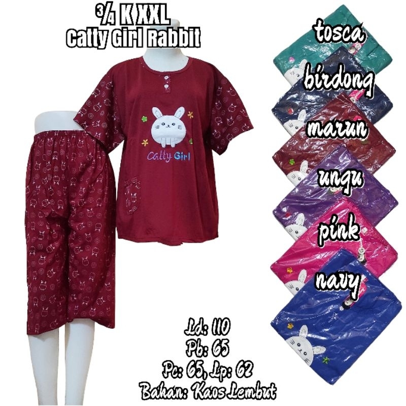 BABY DOLL ¾ KAMENLI XXL JUMBO / BAJU TIDUR DEWASA JUMBO (BISA COD)