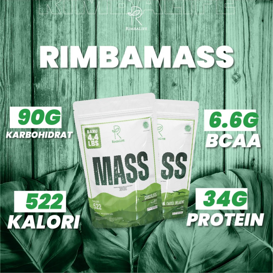 Rimbalife Rimba Mass Rimbamass 2kg 4.4 lbs 2000gr Susu Weight Gainer