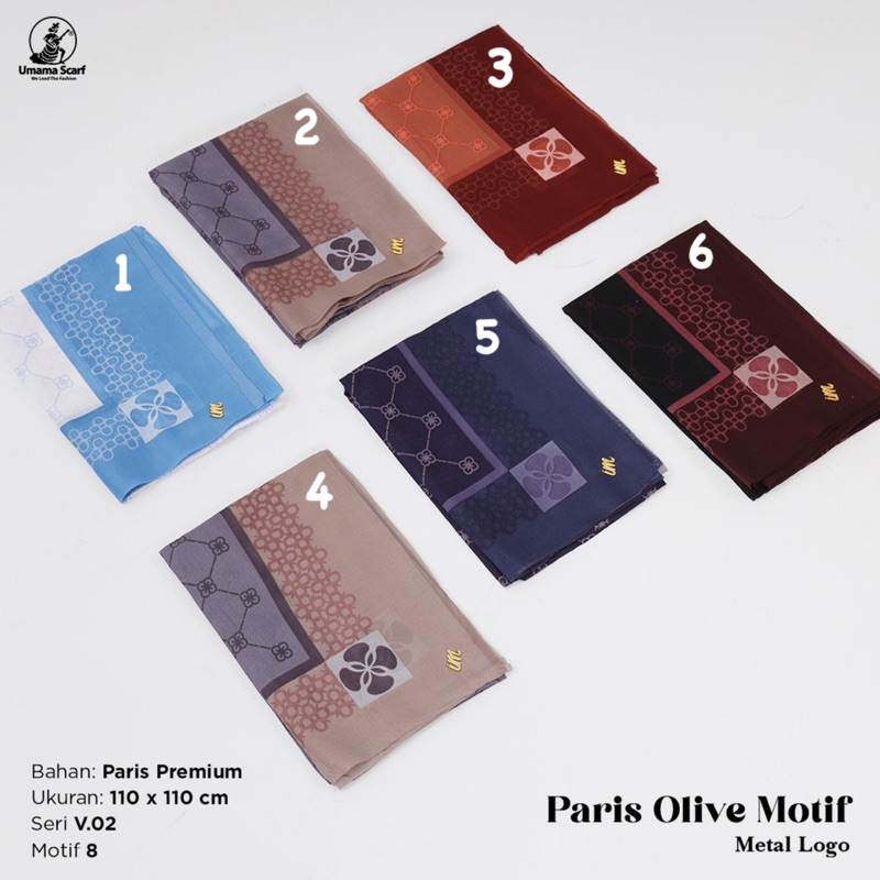 SEGIEMPAT PARIS OLIVE MOTIF METAL LOGO V.02