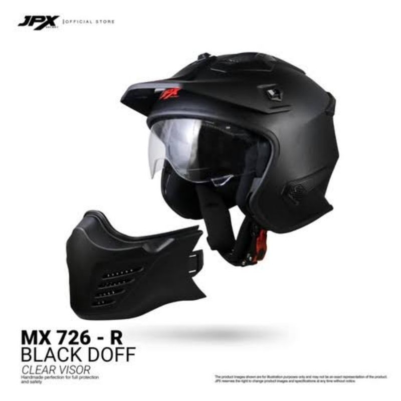 Helm Modular JPX MX 726 R original Trial Helmet motor mirip Trr cross trail cros bike trabas