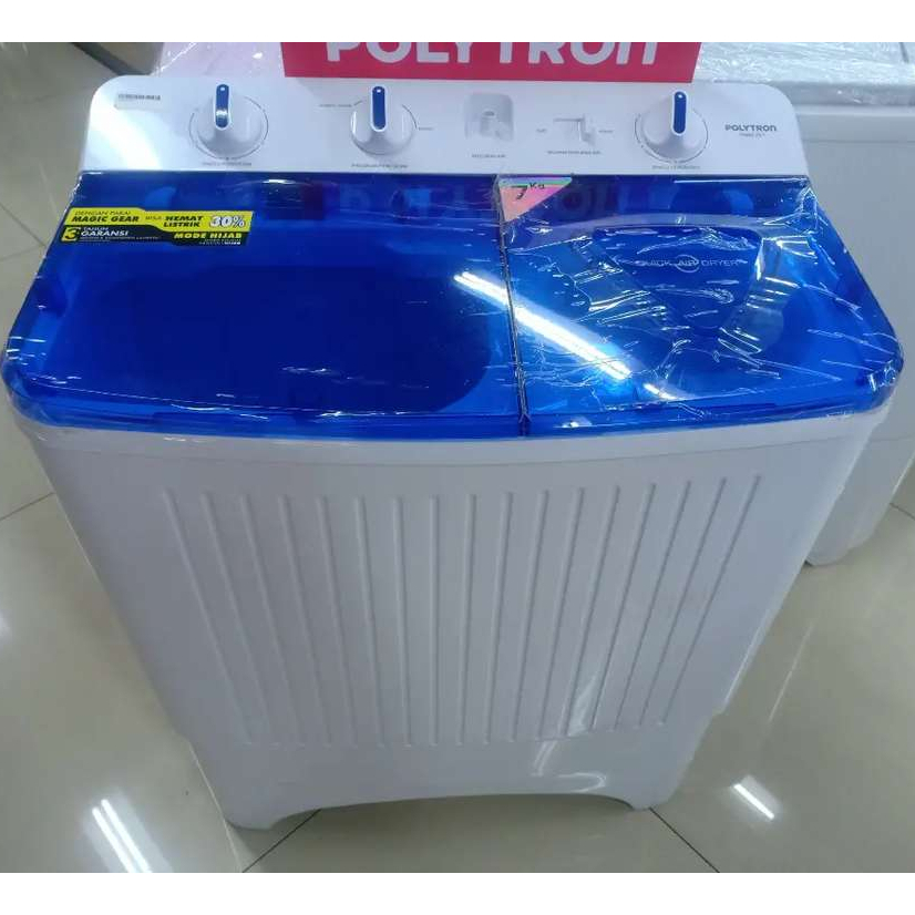 POLYTRON Mesin Cuci 2 Tabung Samba Series Hijab 7 KG  PWM 701 R/B