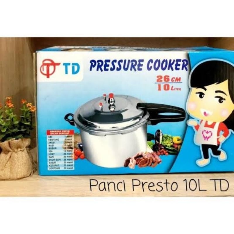 TD/YAMAKAWA Panci Presto 10 Liter (26cm) Aluminium / Pressure Cooker