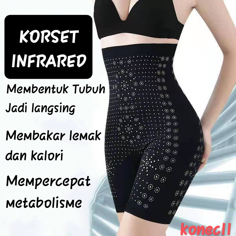 Celana korset Infrared 3 in 1 pelangsing pengecil pembakar badan  KORSET INFRARED SLIMMING SUIT ORI-